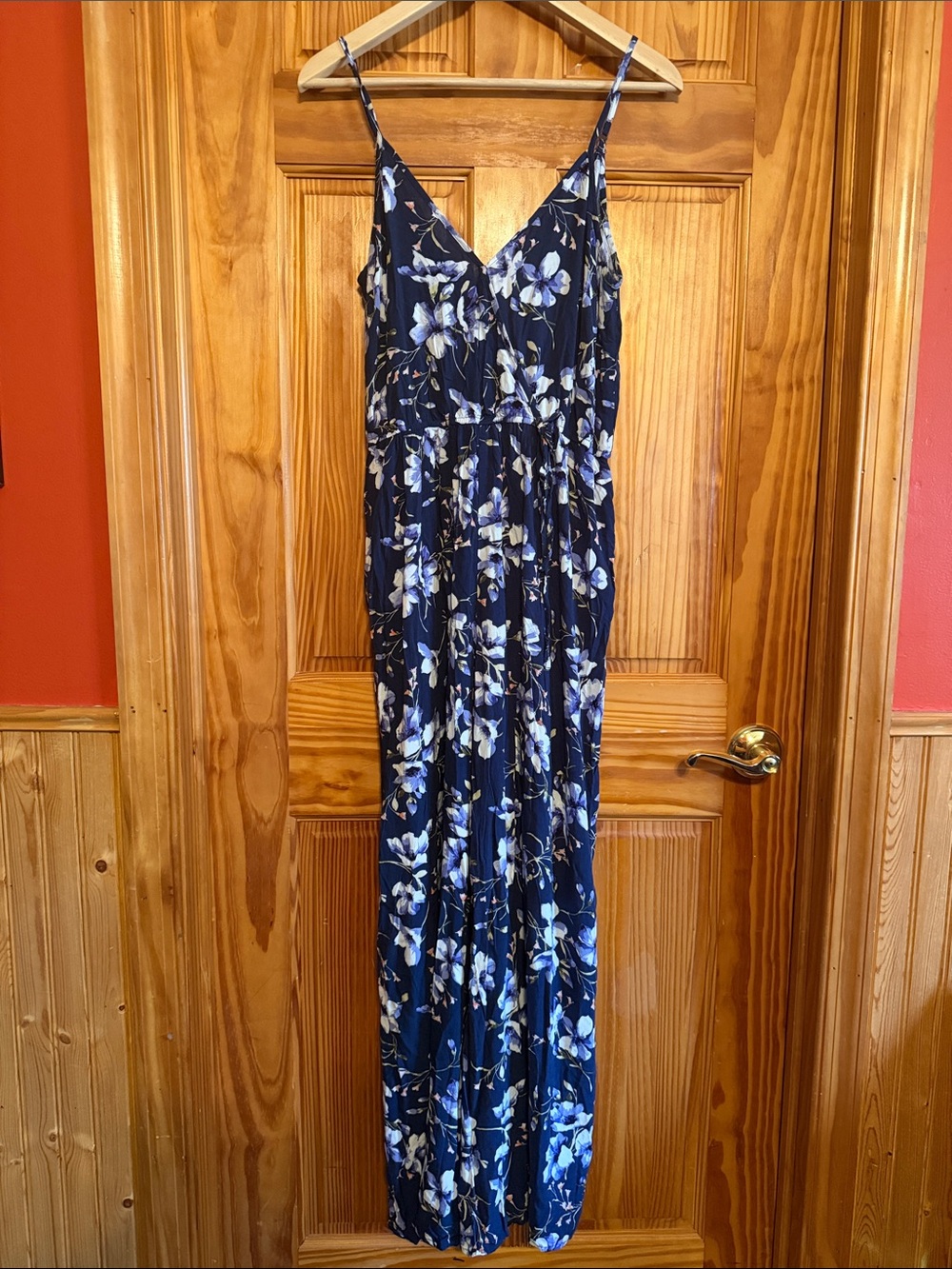 Band of Gypsies Navy Wide-Leg Floral Jumpsuit